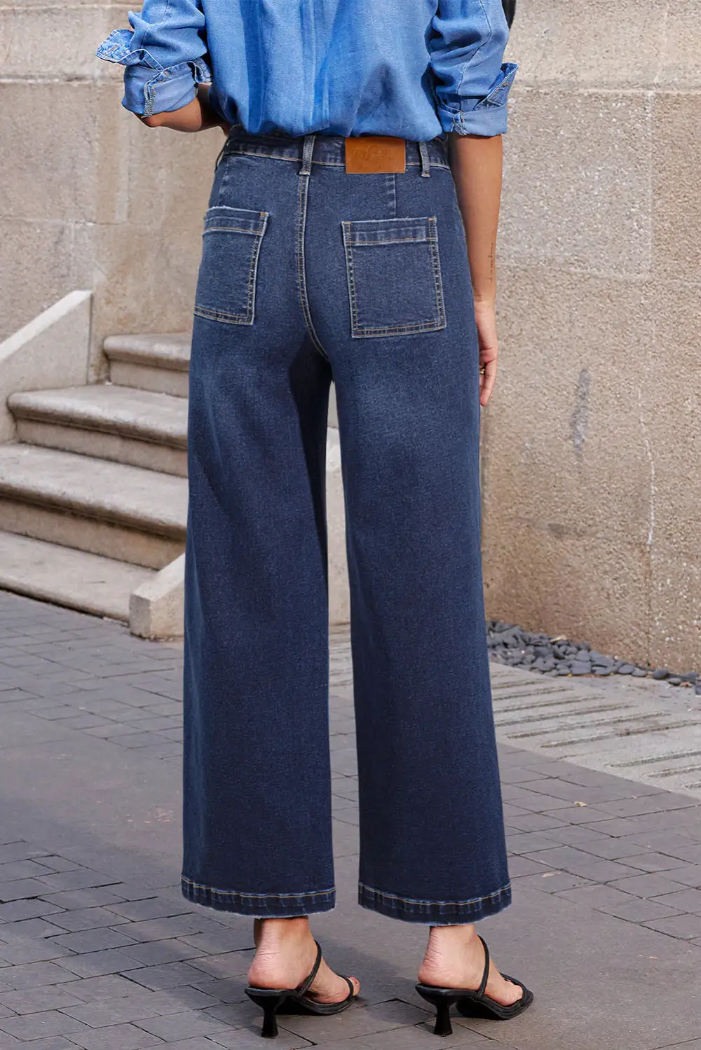 Mimimalist Patch Pocket Womens Shift Jeans