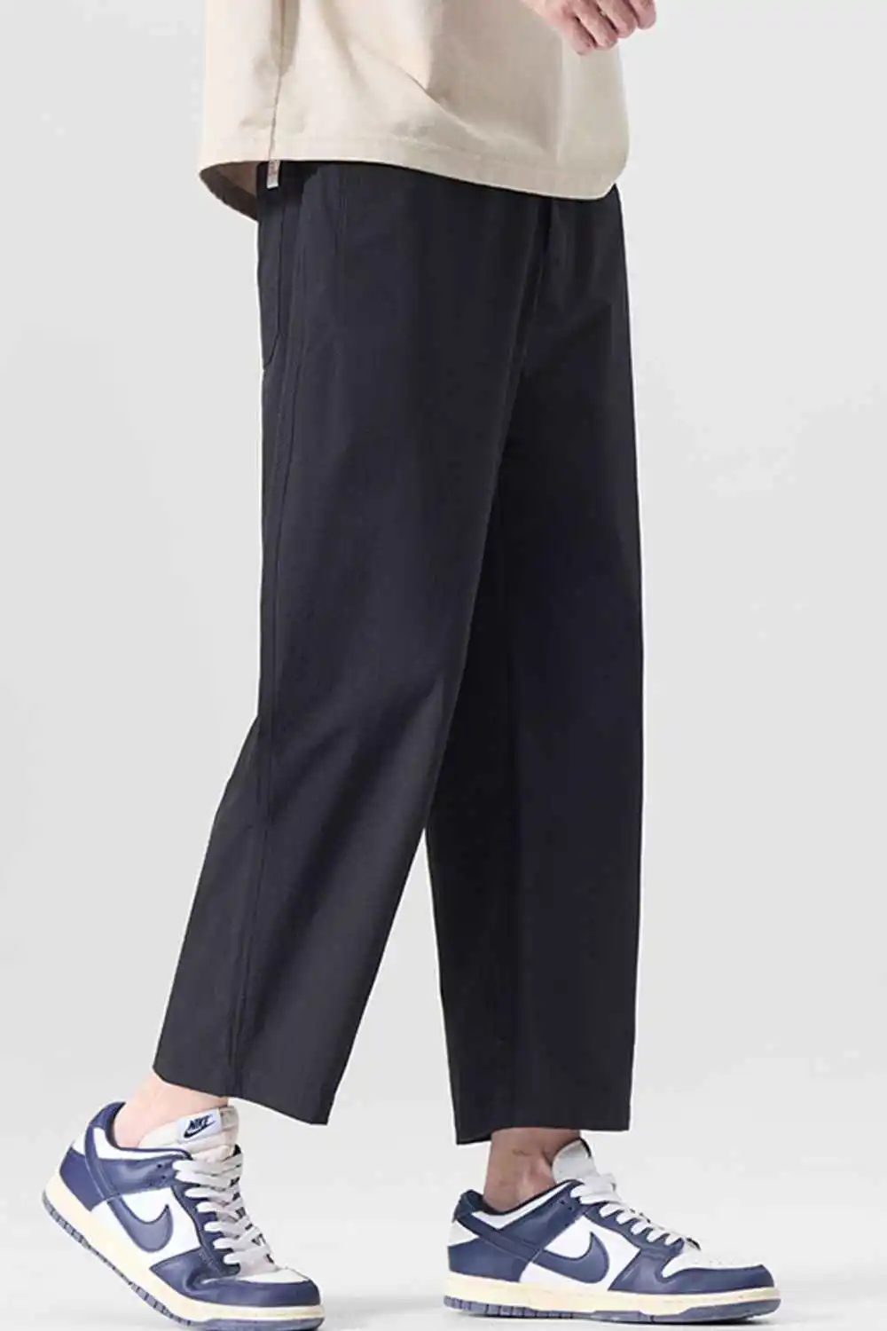 Casual Loose-Fit Cropped Pants