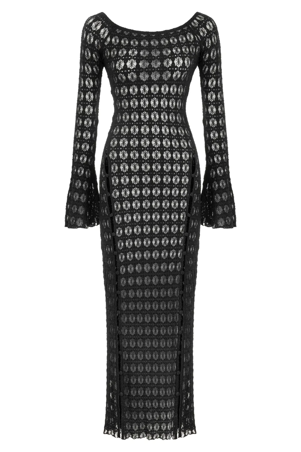 Long Sleeve Maxi Dress-White