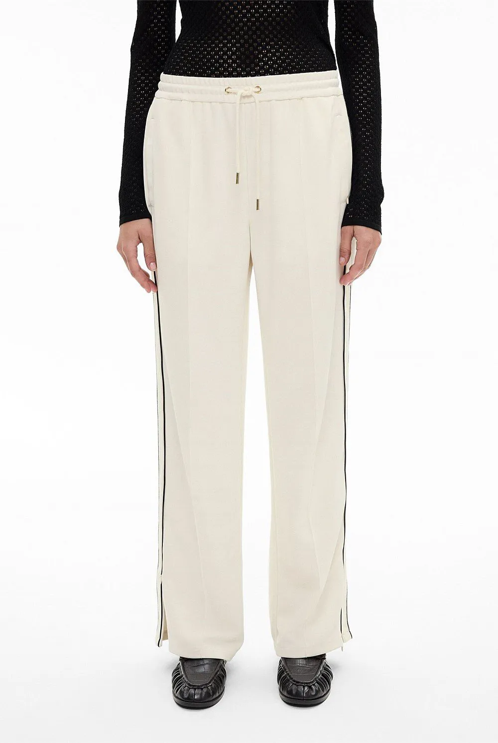 White Striped Sweatpants