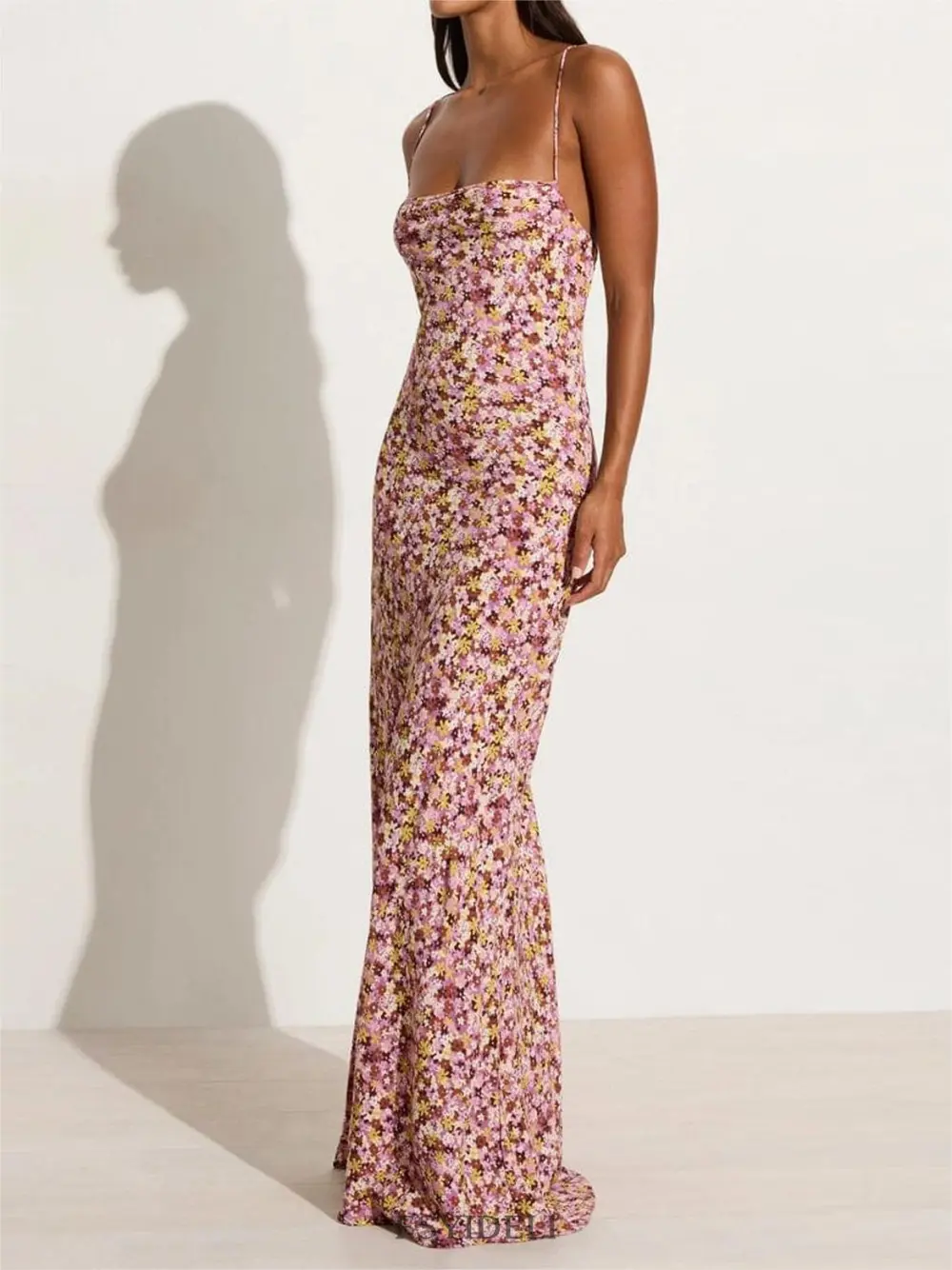 Sexy Printed Backless Dress