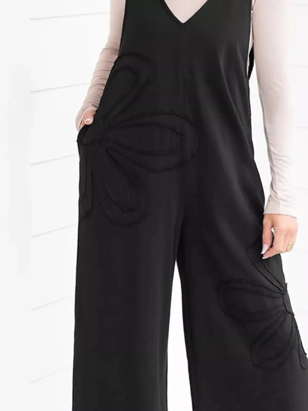 Wide Leg Neck Jumpsuit