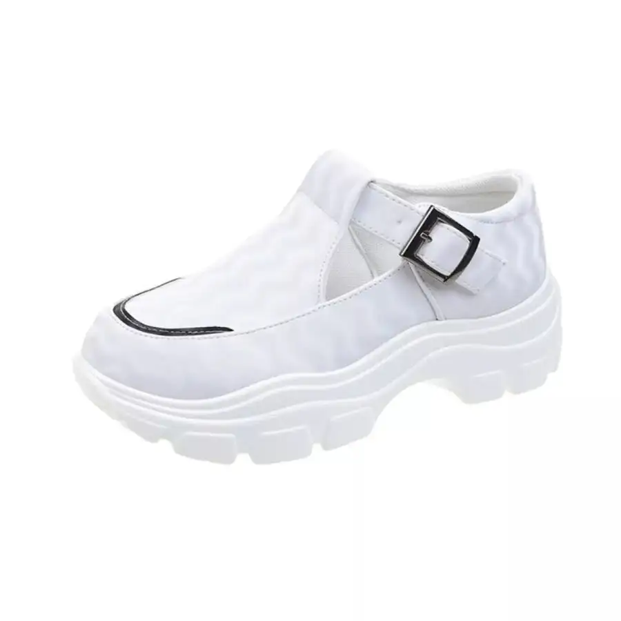 Lightweight Round Toe Platform Sneakers