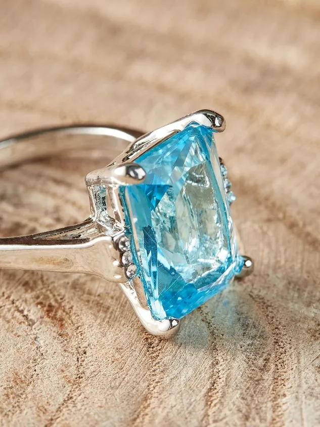 Sapphire Zircon Ring