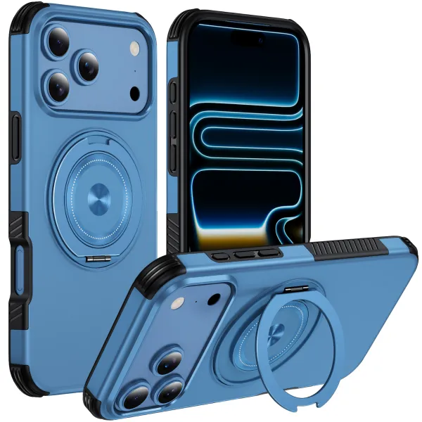 Magnetic Stand 2-in-1 Shockproof Phone Case for iPhone 18, iPhone 18 Pro Max Case