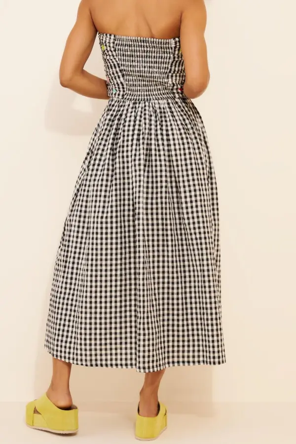Strapless Gingham Dress