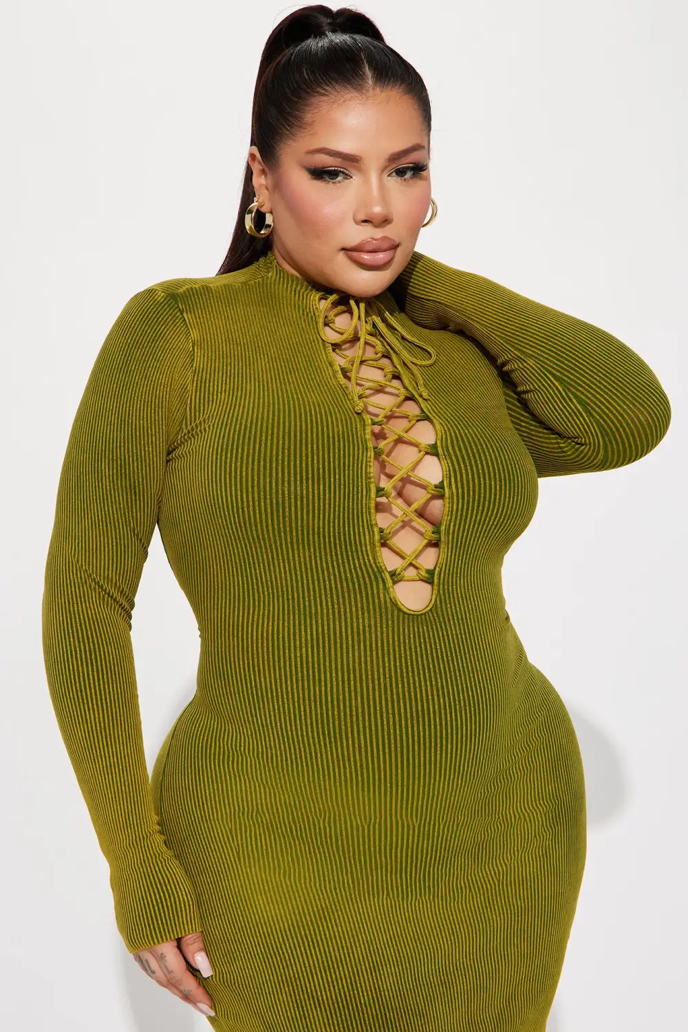 Keep Talkin Midi Dress - Lime