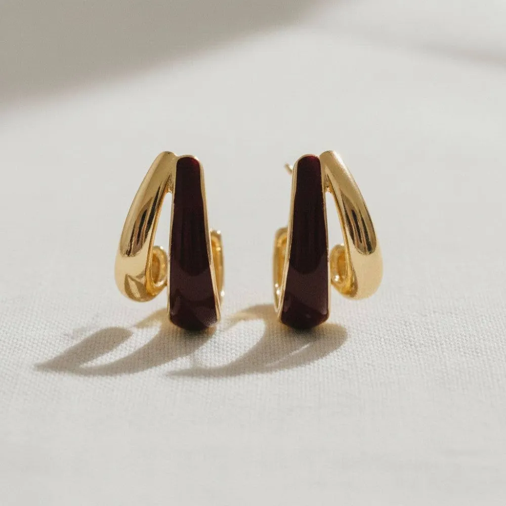 Geometric Design Drop Earrings