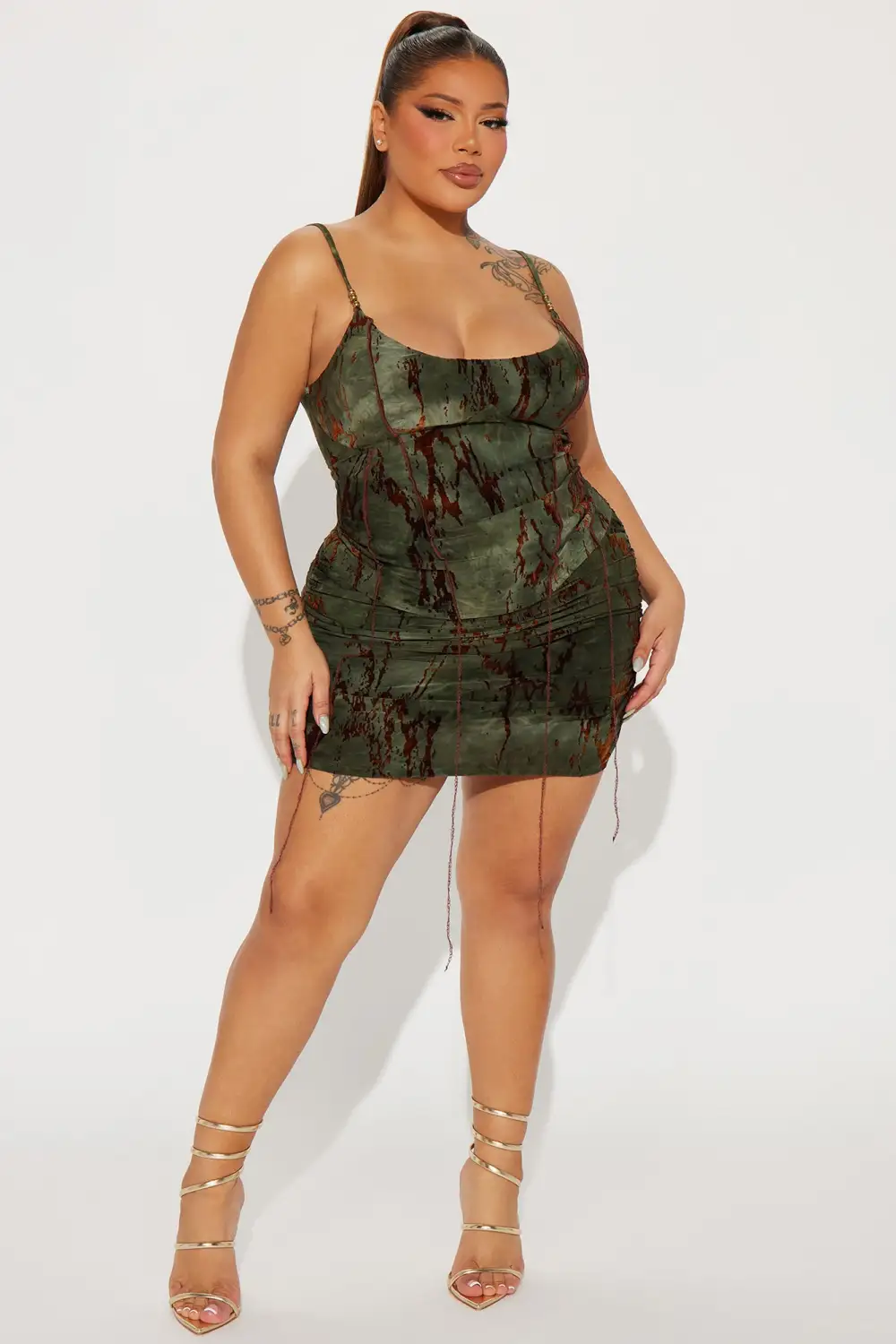 New Destiny Skirt Set - Olive