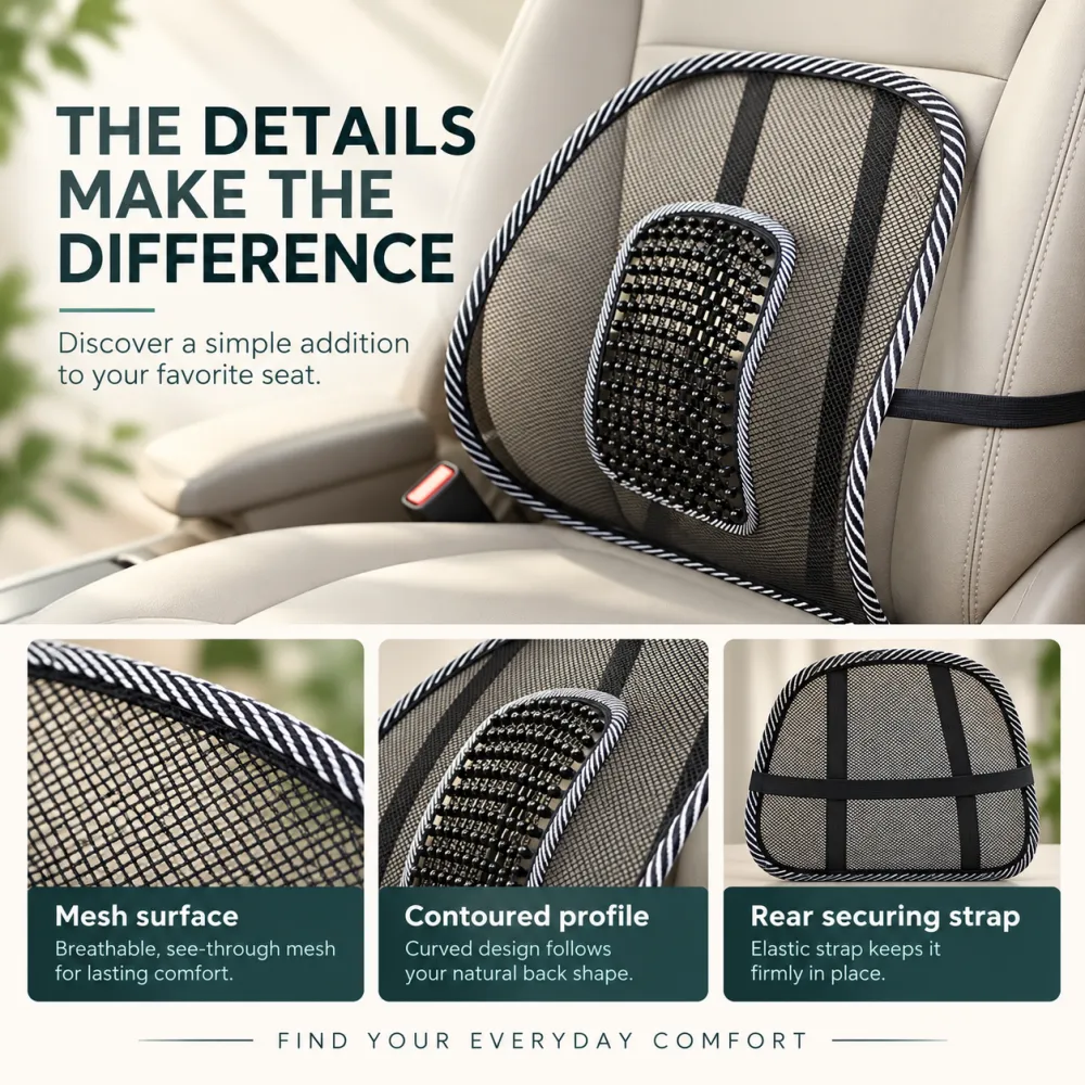 Seat Leather Lumbar Support