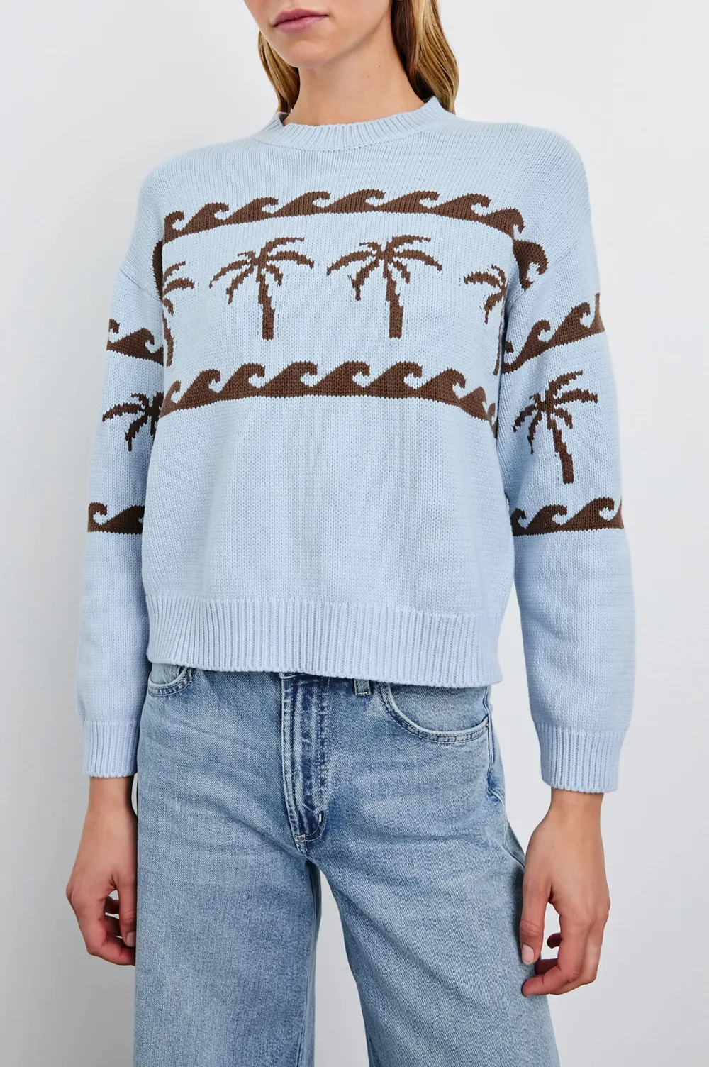 Cute Floral Embroidery Women's Loose Sweater