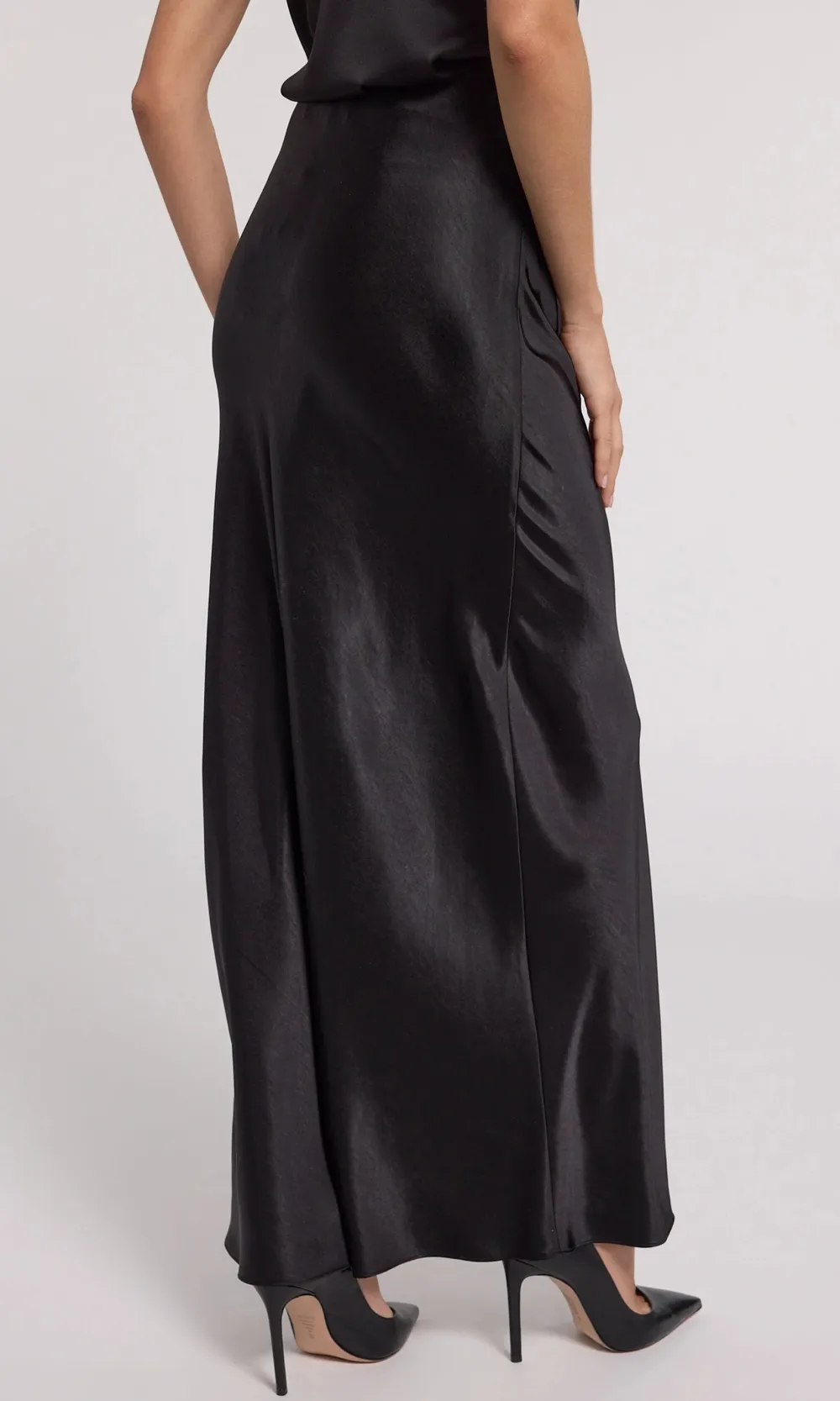 Luxe Satin Midi Skirt