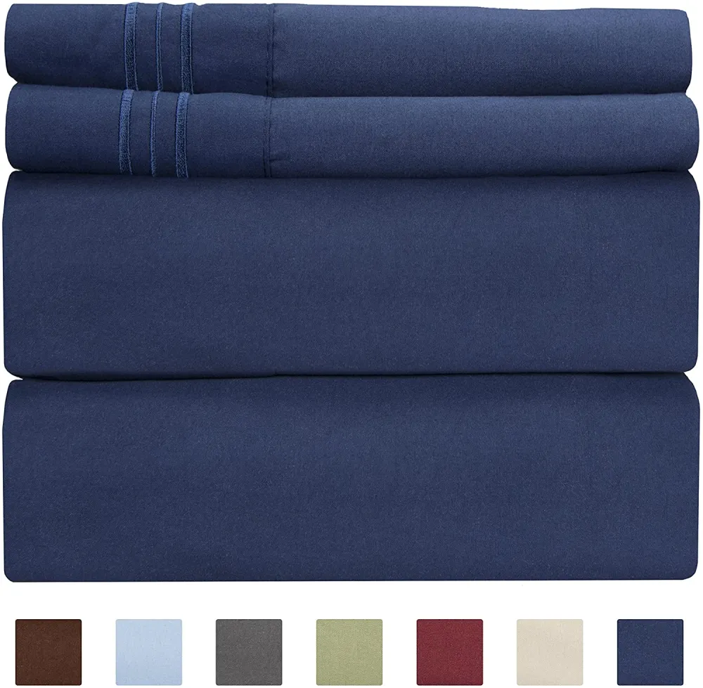 4/6 Piece Bed Sheets Set- Extra Soft - Deep Pockets - Easy Fit - Breathable /Cooling - Wrinkle Free