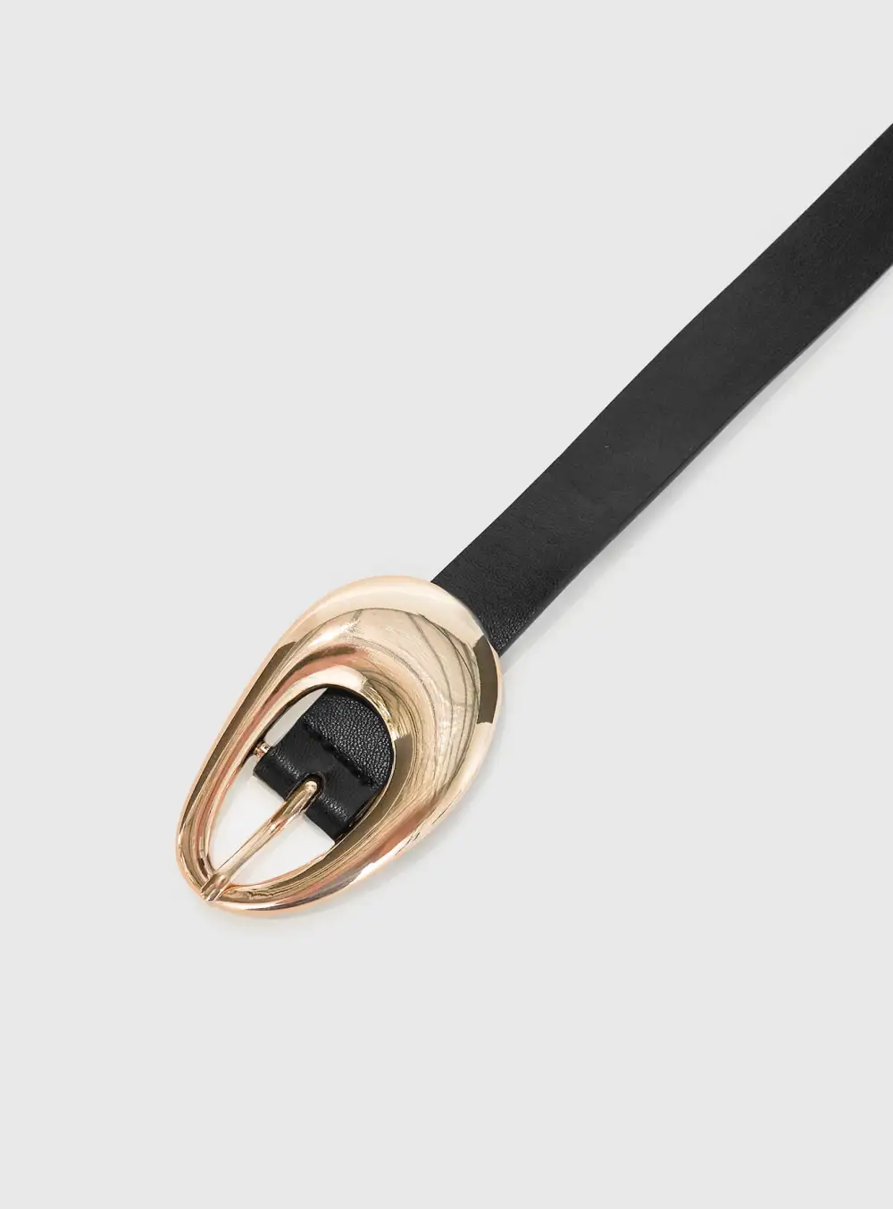 Urban Buckle Faux Leather Belt