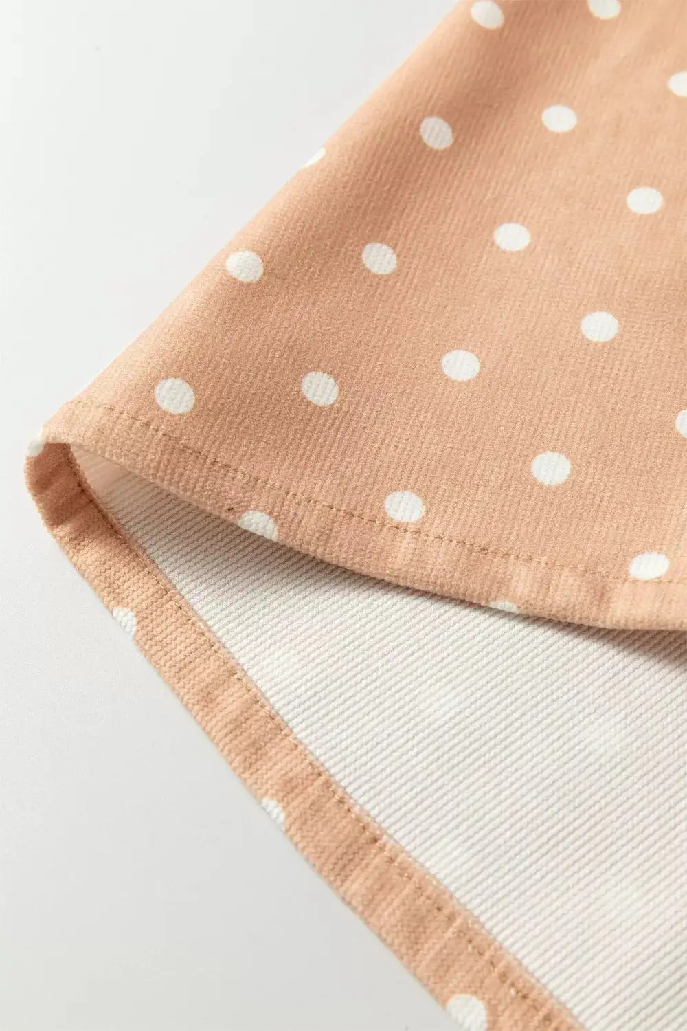 Polka Dot Print Drawstring Wide Leg Pants