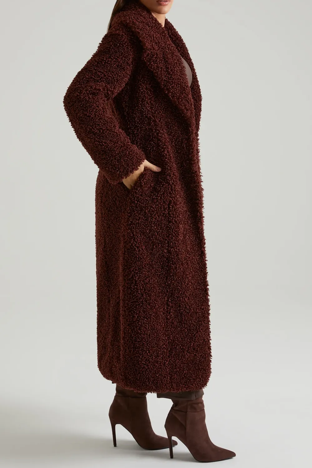 Constant Temperature Lambskin Long Warm Coat