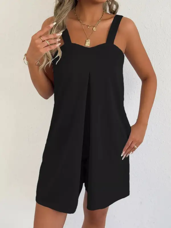 Pocket Sleeveless Romper