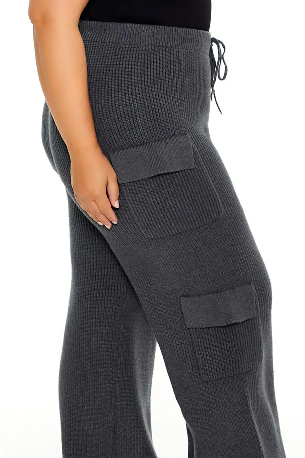 Plus Size Sweater-Knit Cargo Pants