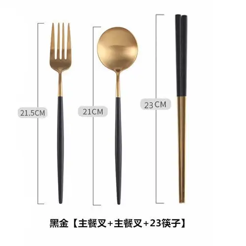 (Store Closing Sale) Gold Flatware Set Stainless Steel Cutlery Set Knife Fork Spoon Dinner Tableware Set Kitchen Dinnerware