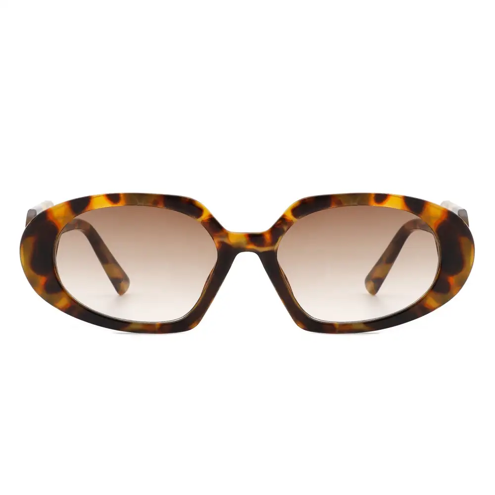 Rectangle Oval Frame Sunglasses