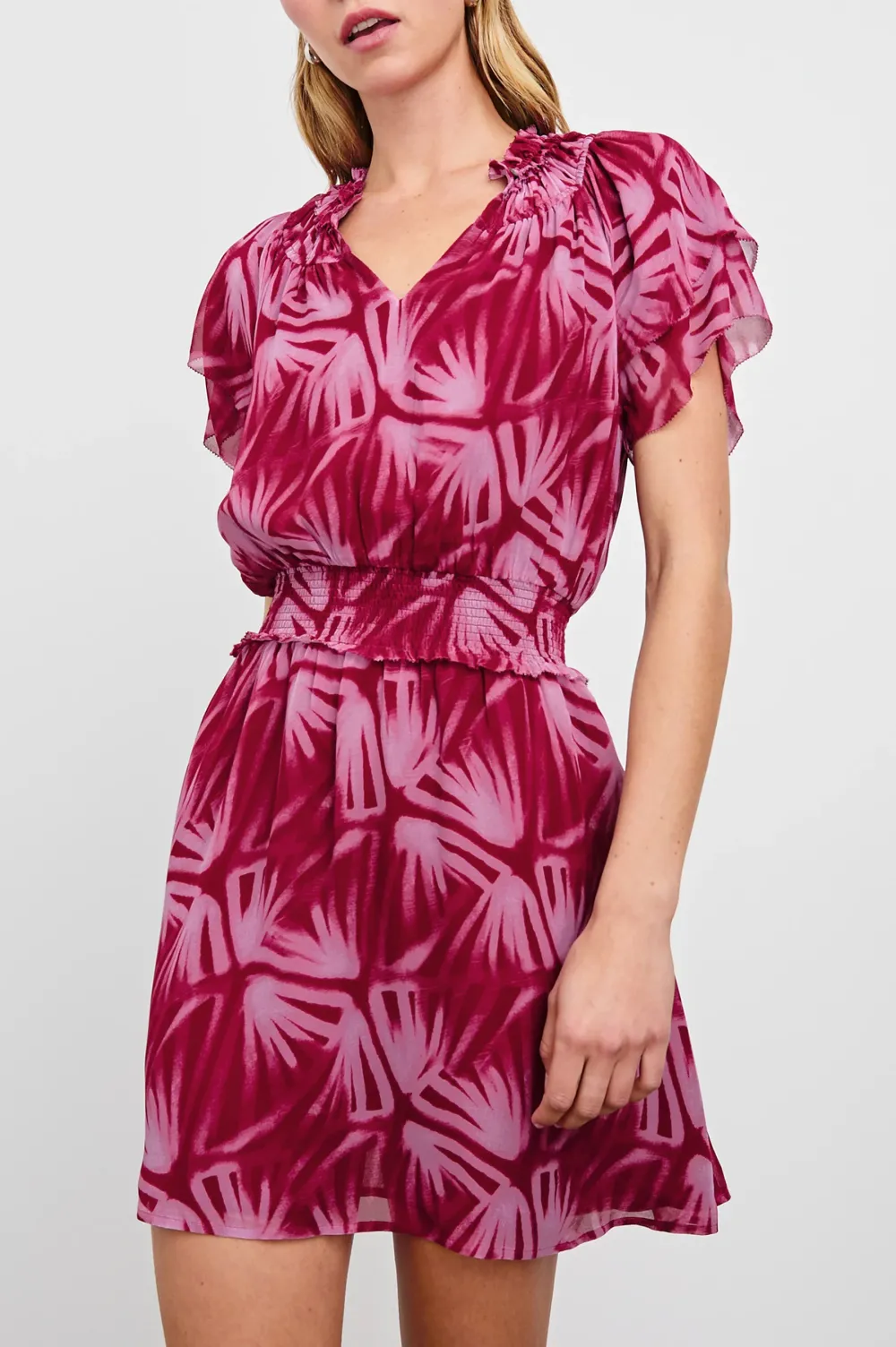 Retro Pleated Waist-Hugging Dress