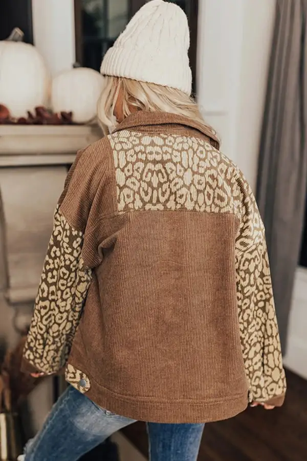 Animal Print Corduroy Jacket