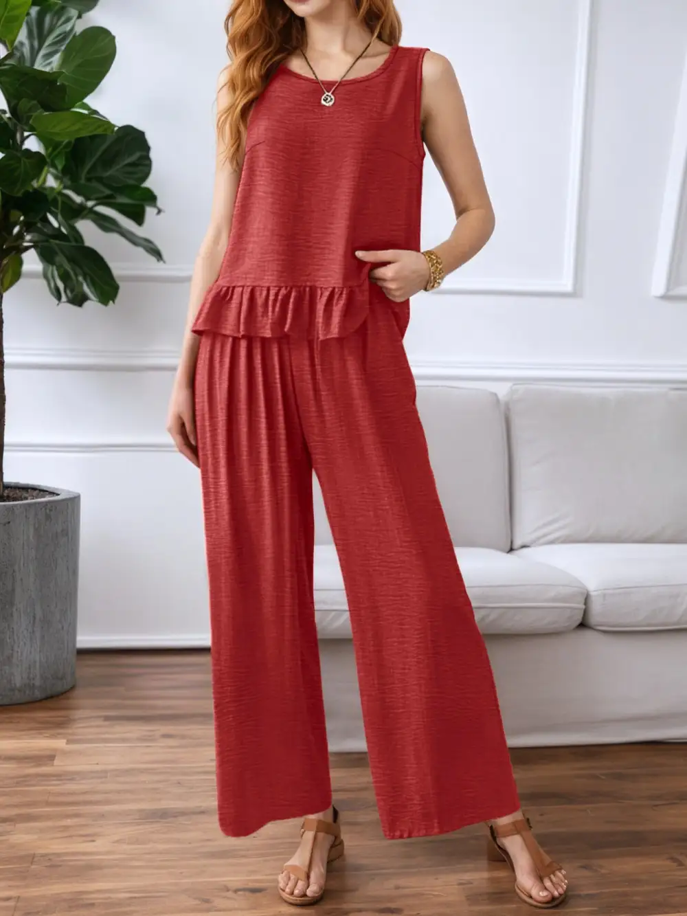 Ruffle Hem Jumpsuit