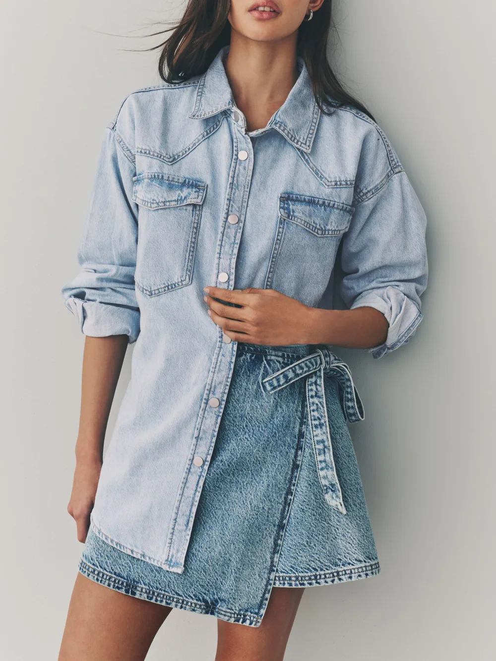 Oversize Denim 100% Cotton Shirt