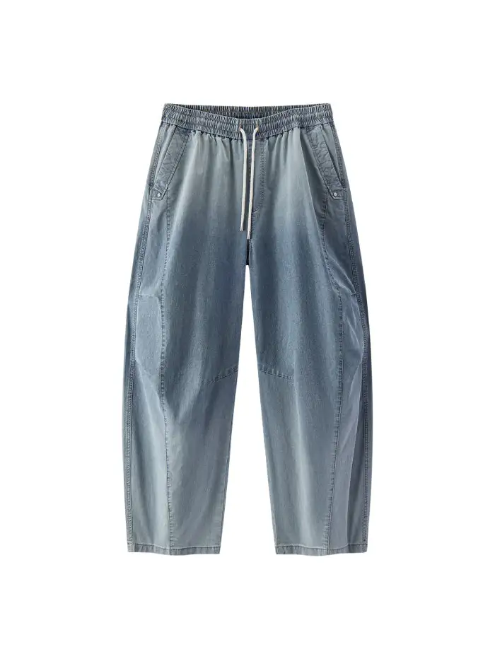 Men's Drawstring Denim Denim Pants