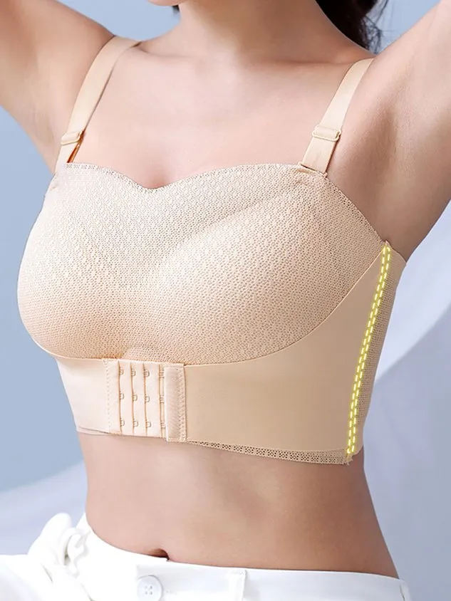 Gathering Chest Wrapping Thin Back Anti slip Bra