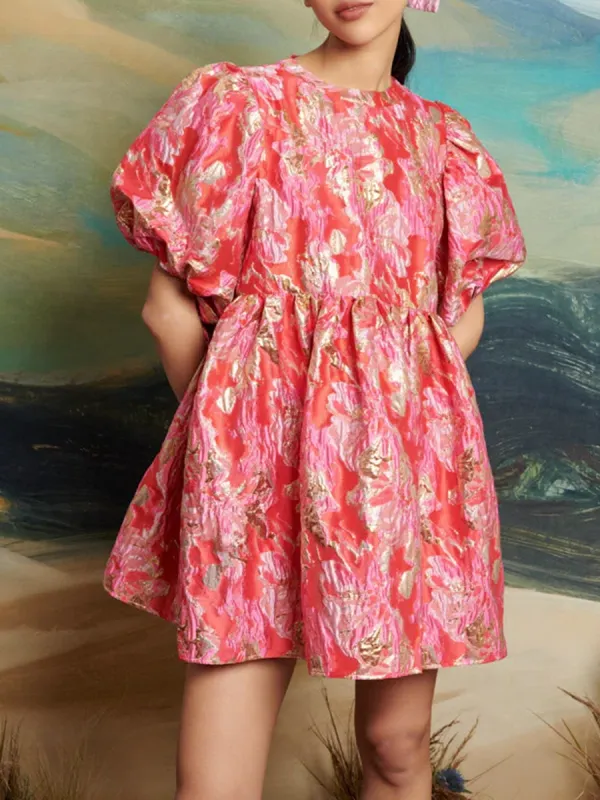 Jacquard Mini Dress