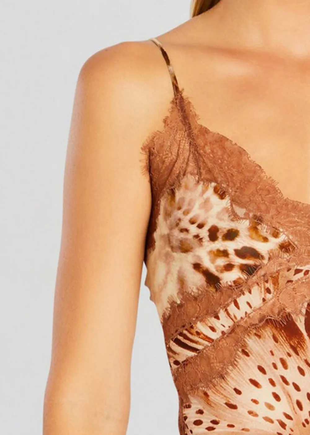 Leopard Lace Chiffon Top