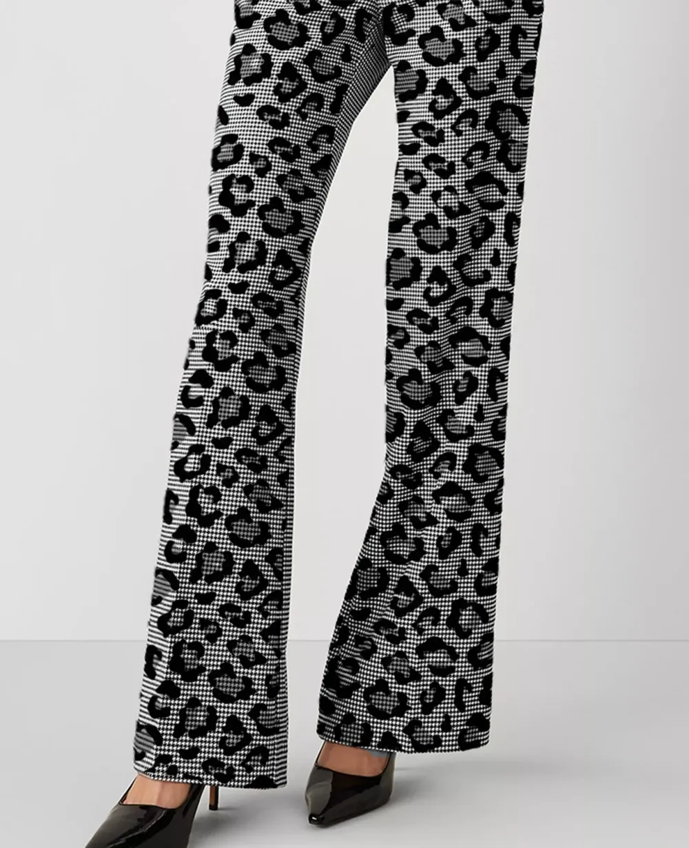 Houndstooth Belted Boot Pant