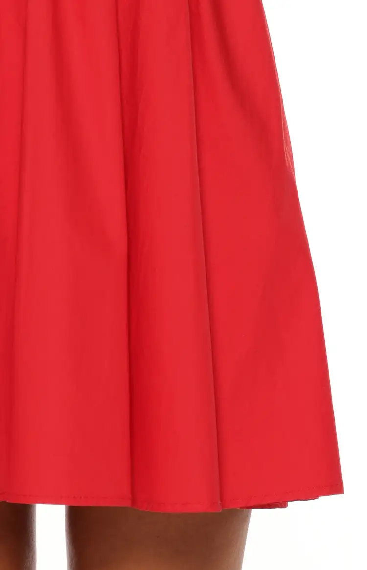 Square Neck Embroidered Mini Dress