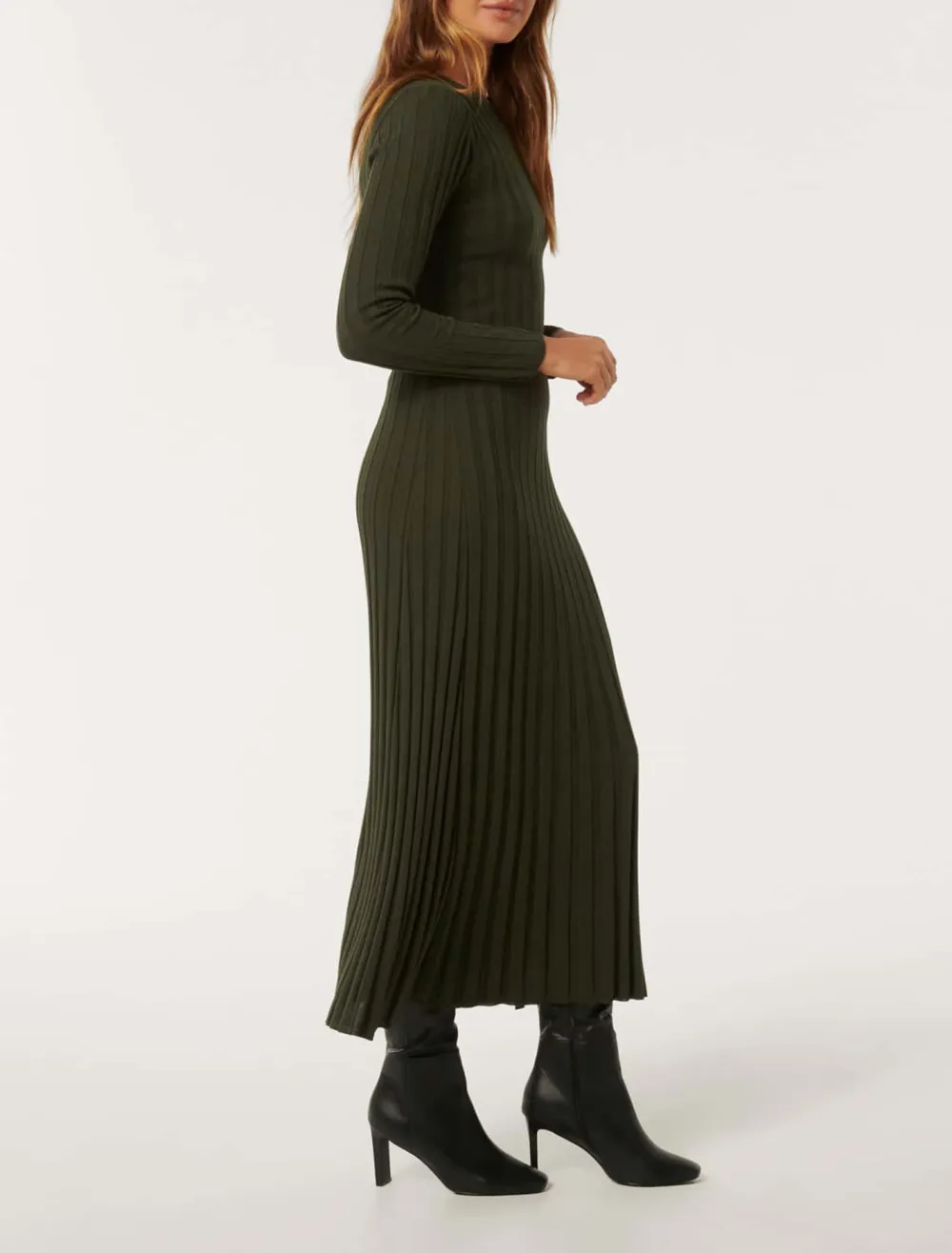 Crew-Neck Knit Dress