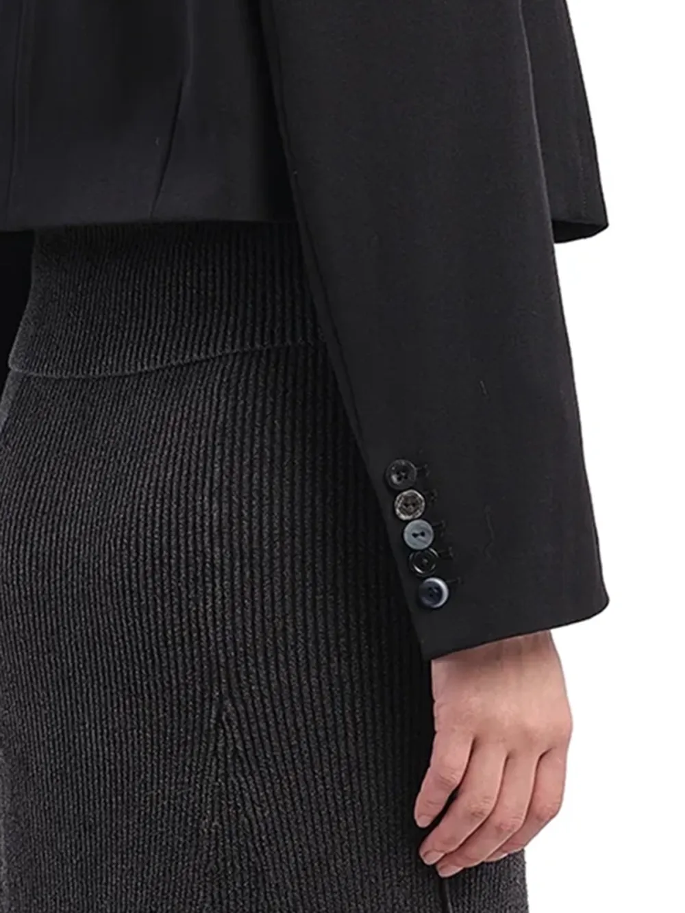 Cropped Double - Breasted Blazer Jacket