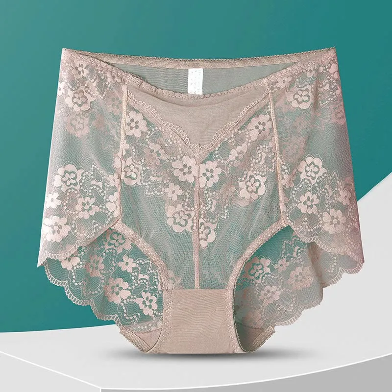 Plus Size High Waist Print Breathable Panty