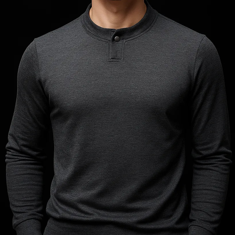 Stretch Crewneck Knit Sweater