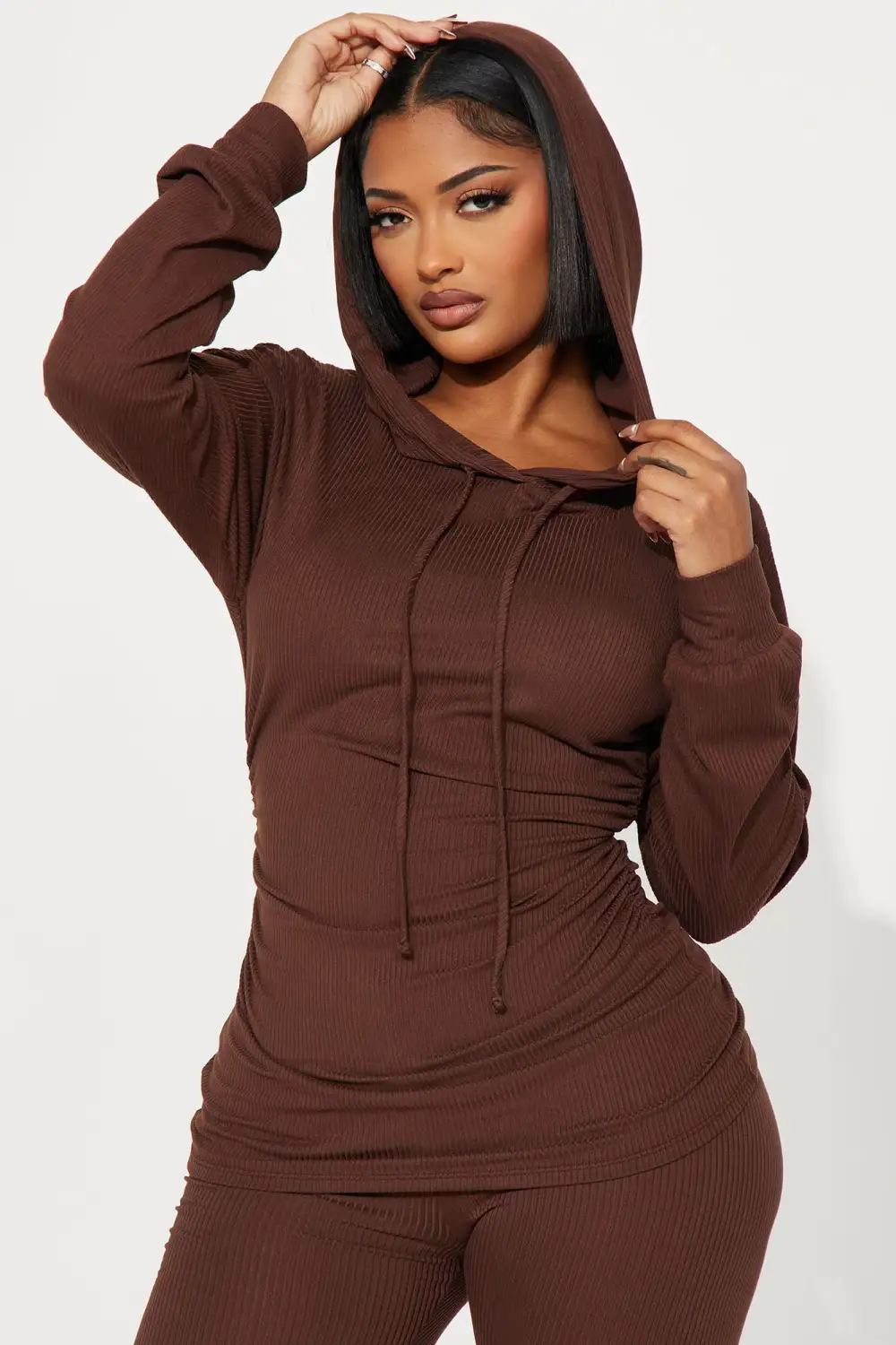 Time Is Right Legging Set - Brown