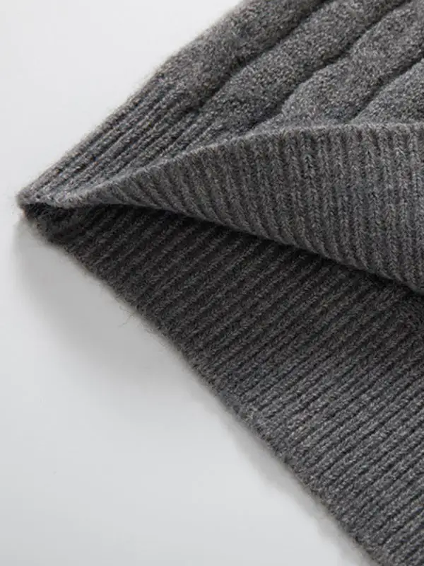 Knit Zip Front Collared Sweater