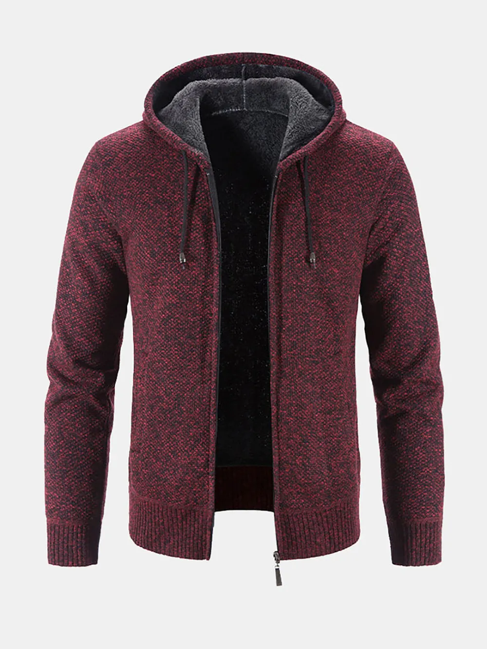 Man Zip Up Hooded Cardiganr