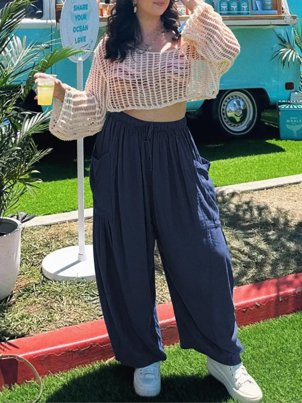 Full Size Drawstring Pants With Pocket Plus Size