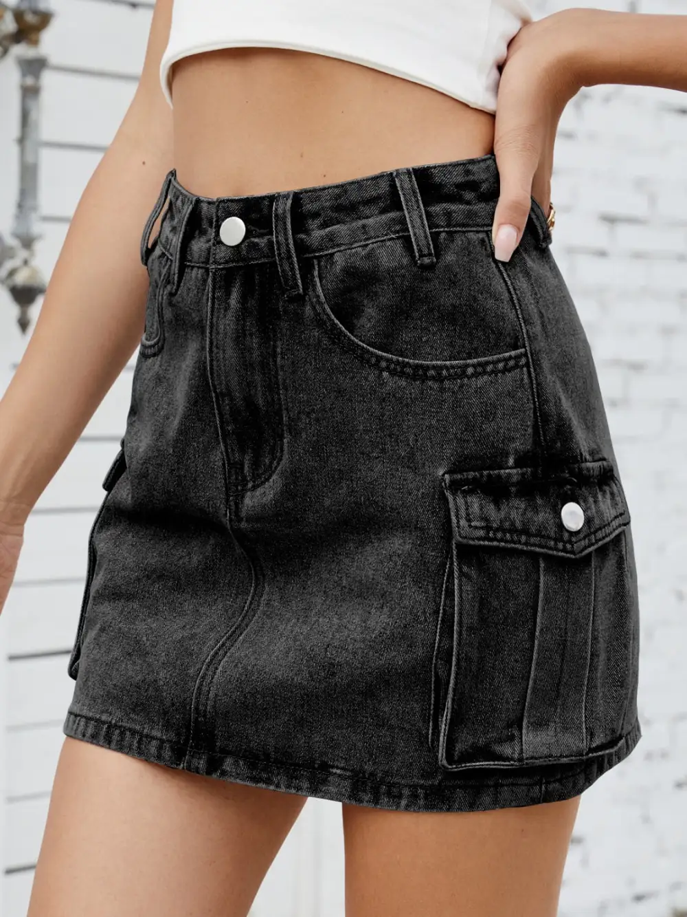 Cargo Denim Moni Wear Skirt