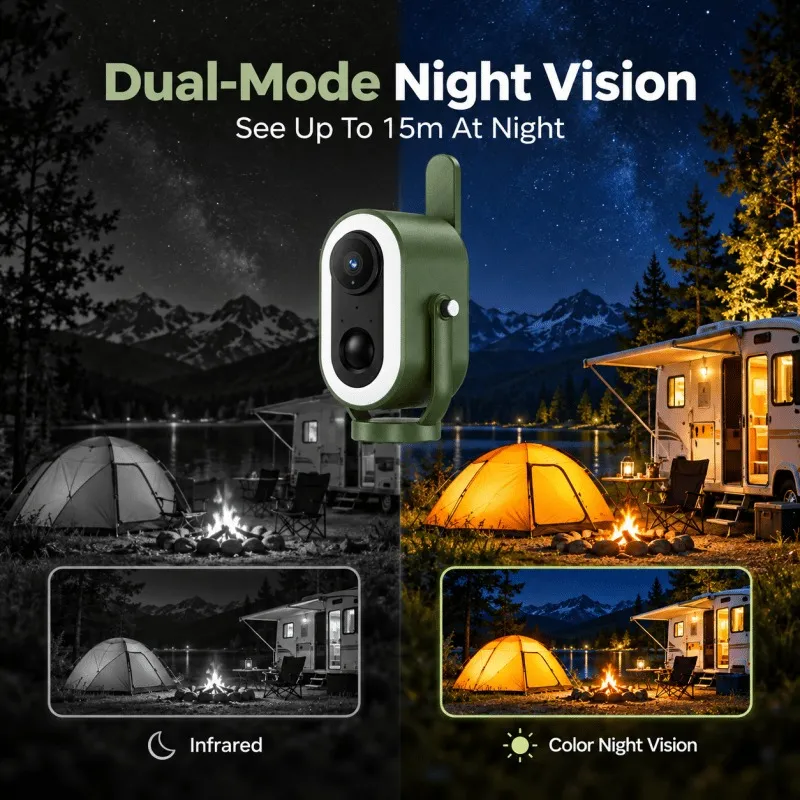 4G LTE Cellular Security Camera Wireless Battery Powered