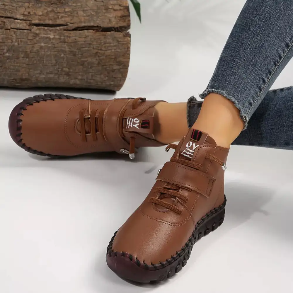 Lace-Up Platform Ankle Boots