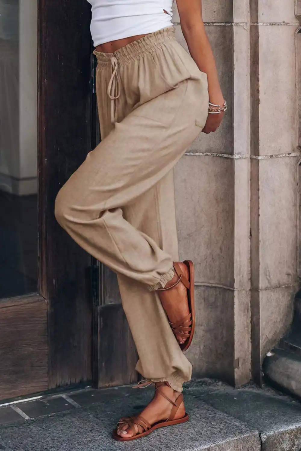 Relaxed Drawstring Lounge Pants