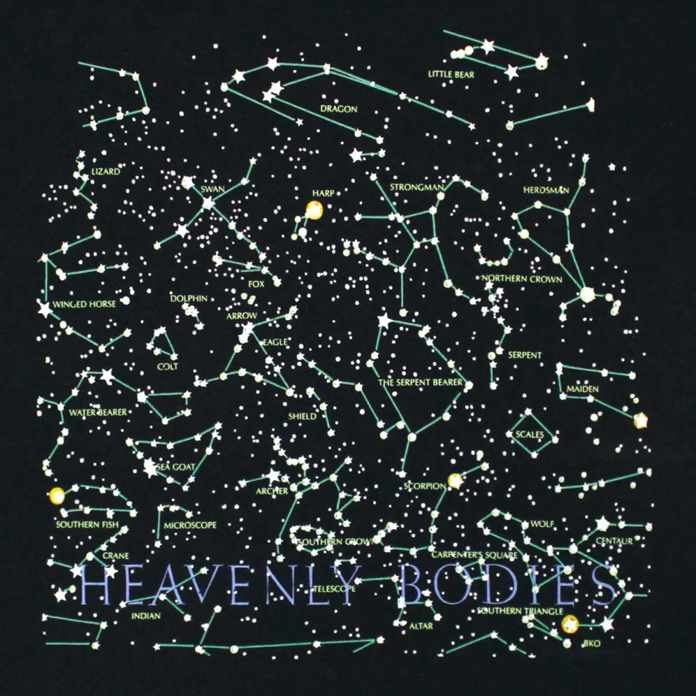 Constellations Printed Round Neck Long Sleeved T-Shirt