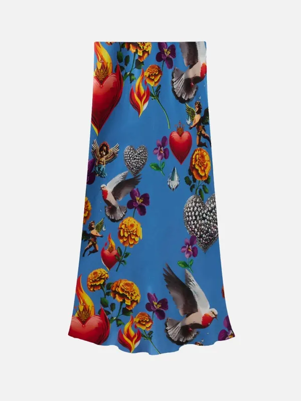 Printed Elasticated Waistband Skirt