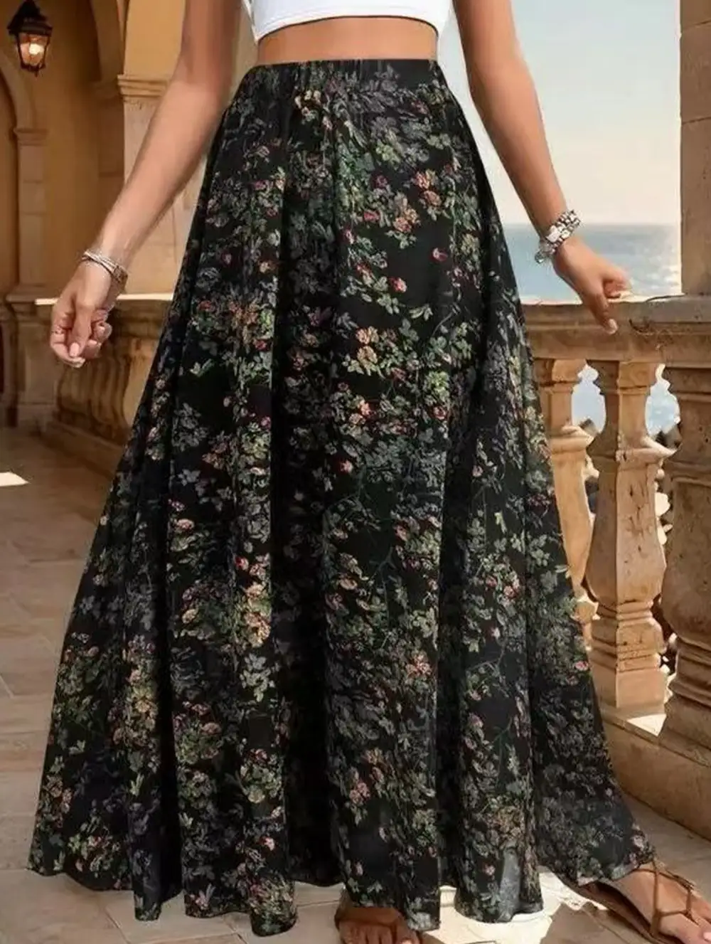 Everyday High Waist Midi Skirt