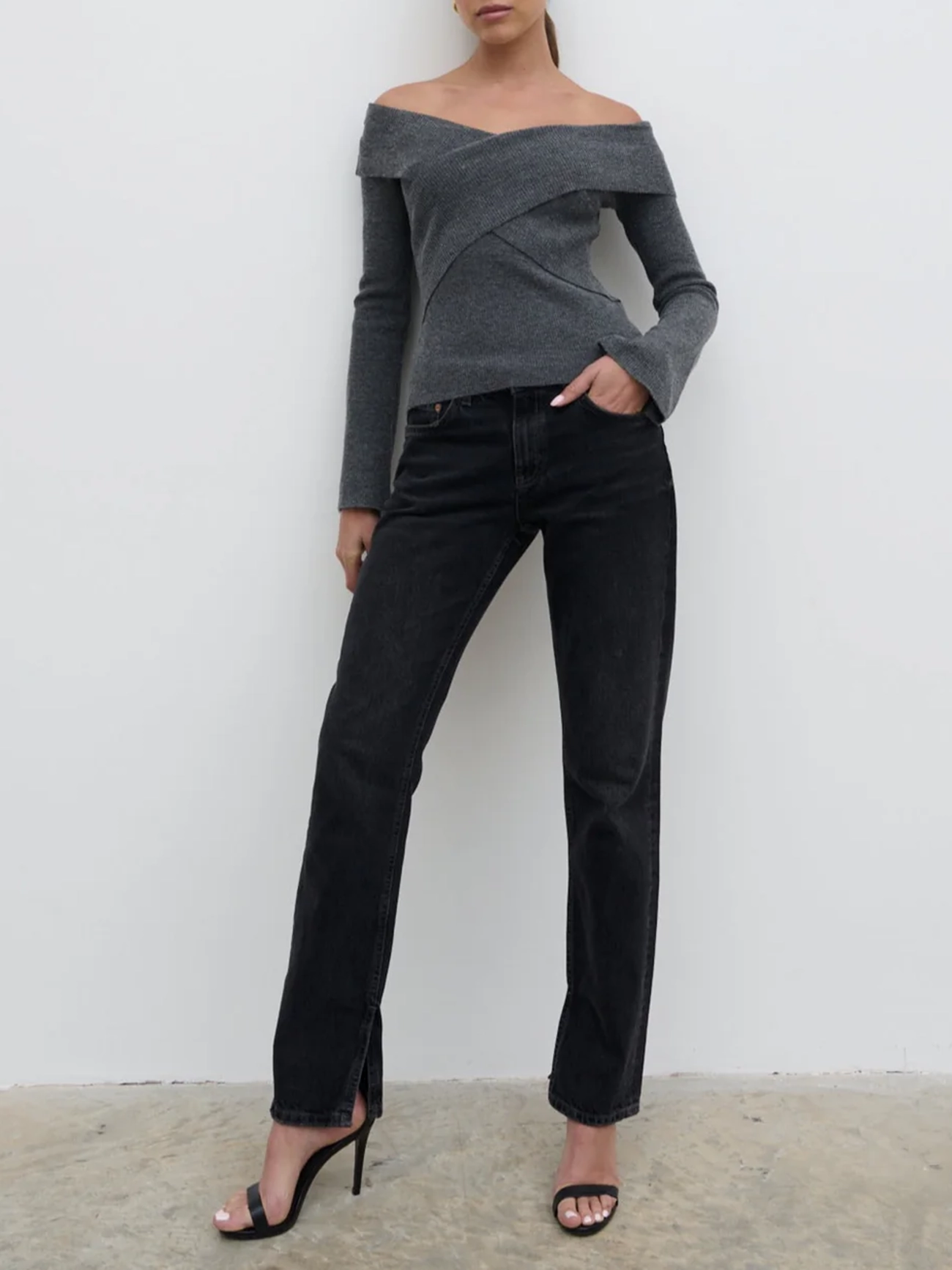 Cross Over Knit Top